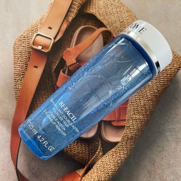 Lancome Bi-Facil Double Action Eye Makeup Remover, 4.2 oz  (3) LANCOME & CLINIQUE Trio; Lash Idole & Bi-Facil PLUS Clinique Makeup Remover